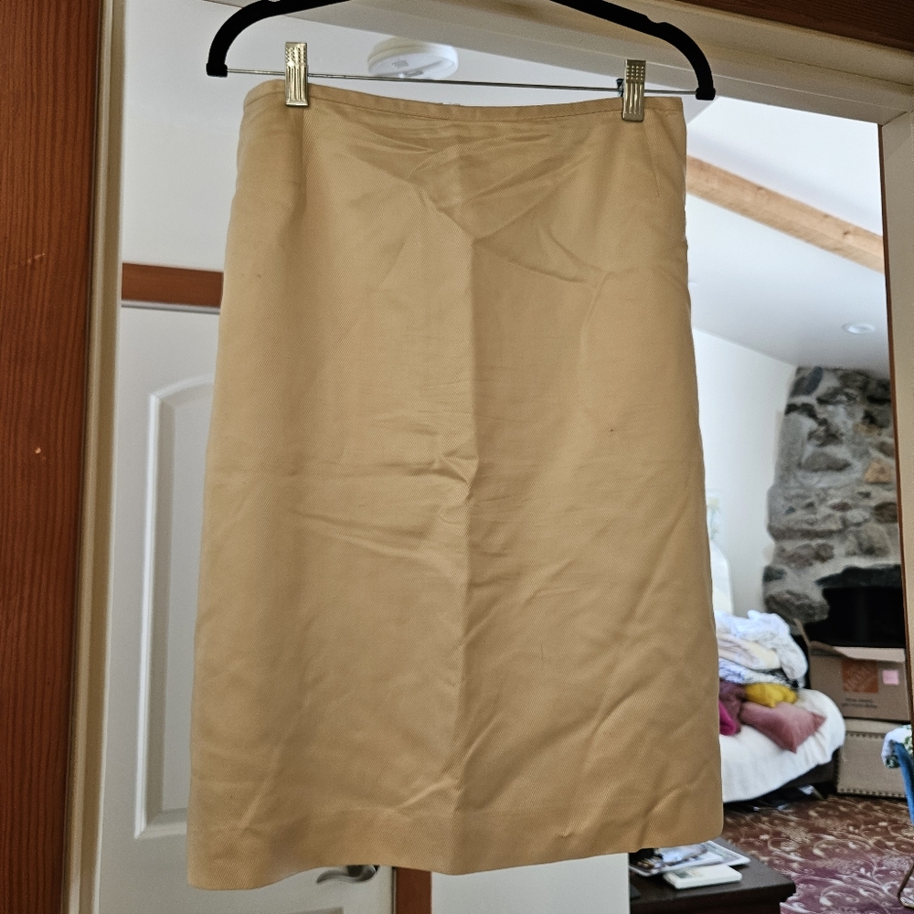 Salvatore Ferragamo Cream/white Pencil Skirt